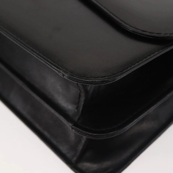 GUCCI Hand Bag Leather Black Gold Auth ep10849 - Picture 5 of 16